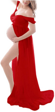 Load image into Gallery viewer, Lacey Sweetheart Front Maternity Dress - Red