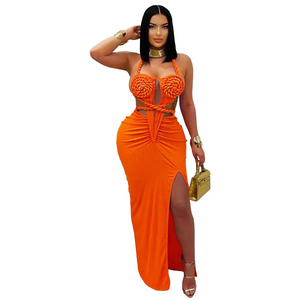 Rope Skirt  - Orange