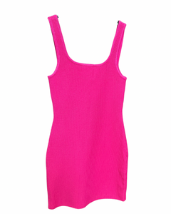 Ribbed Dress - Fuchsia