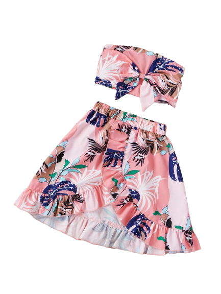 Tropic Tube Top Skirt set