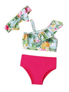 Baby - Flouncy Bikini Set & Headband