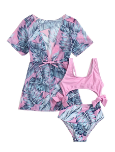 Kid Monokini & Coverup - Pink