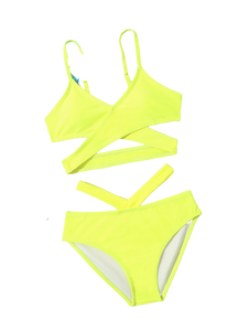 Neon Yellow 2pc Swimsuit