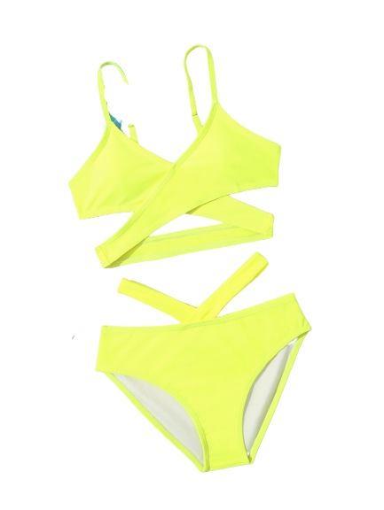 Neon Yellow 2pc Swimsuit