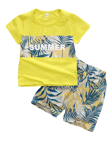 Summer Tyme Shorts Set - Yellow