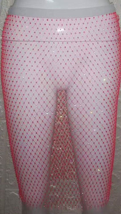 Rhinestone Skirt - Red