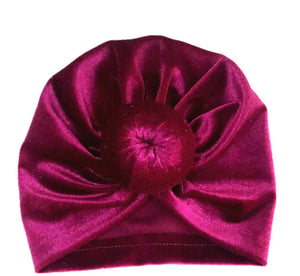 Velvet Turban - Cranberry