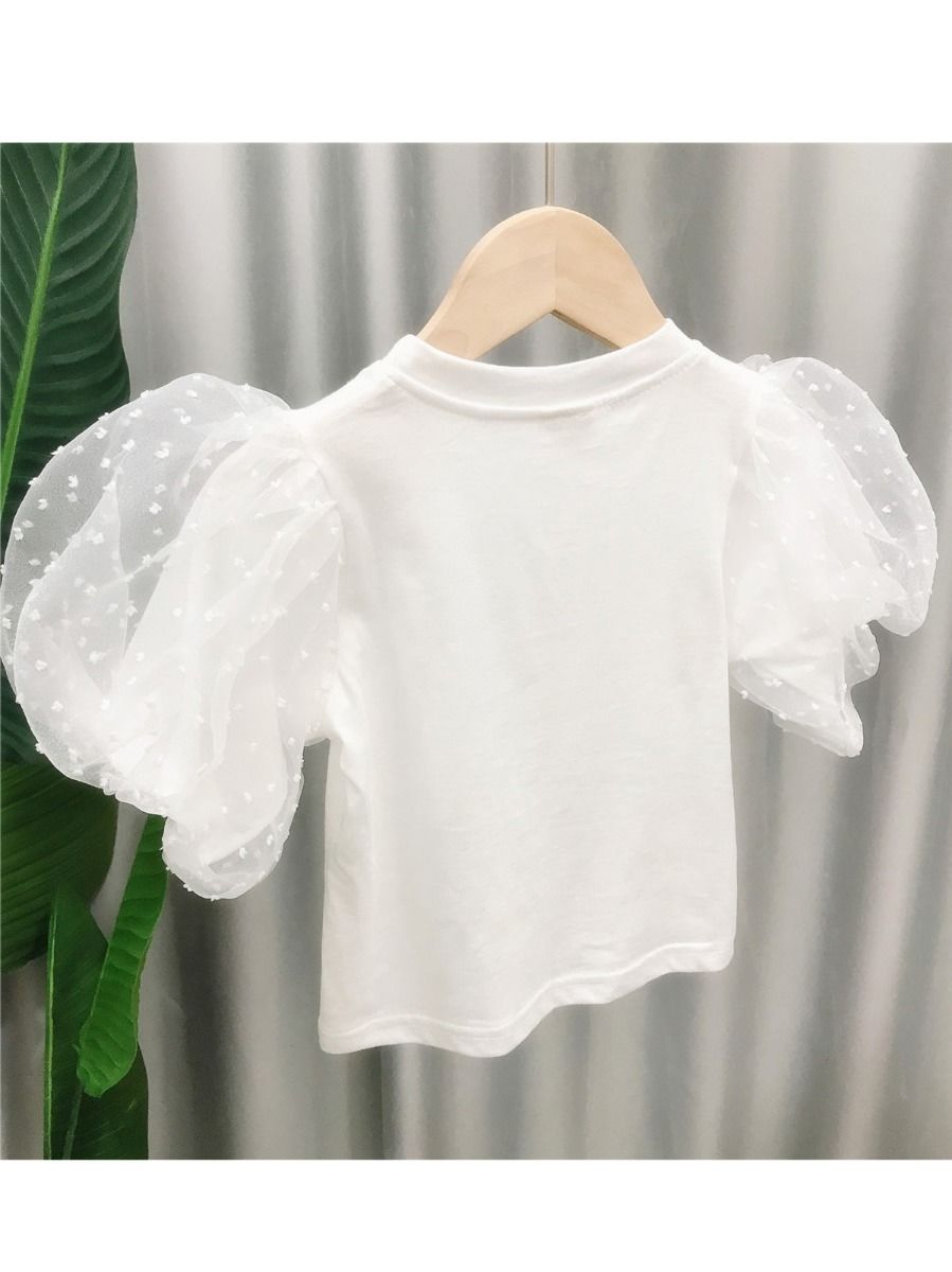 White Puff Sleeve Top