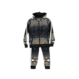 Gold Brocade Hoodie Set