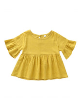 Load image into Gallery viewer, Yellow Ruffle Top
