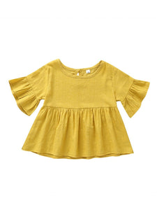 Yellow Ruffle Top